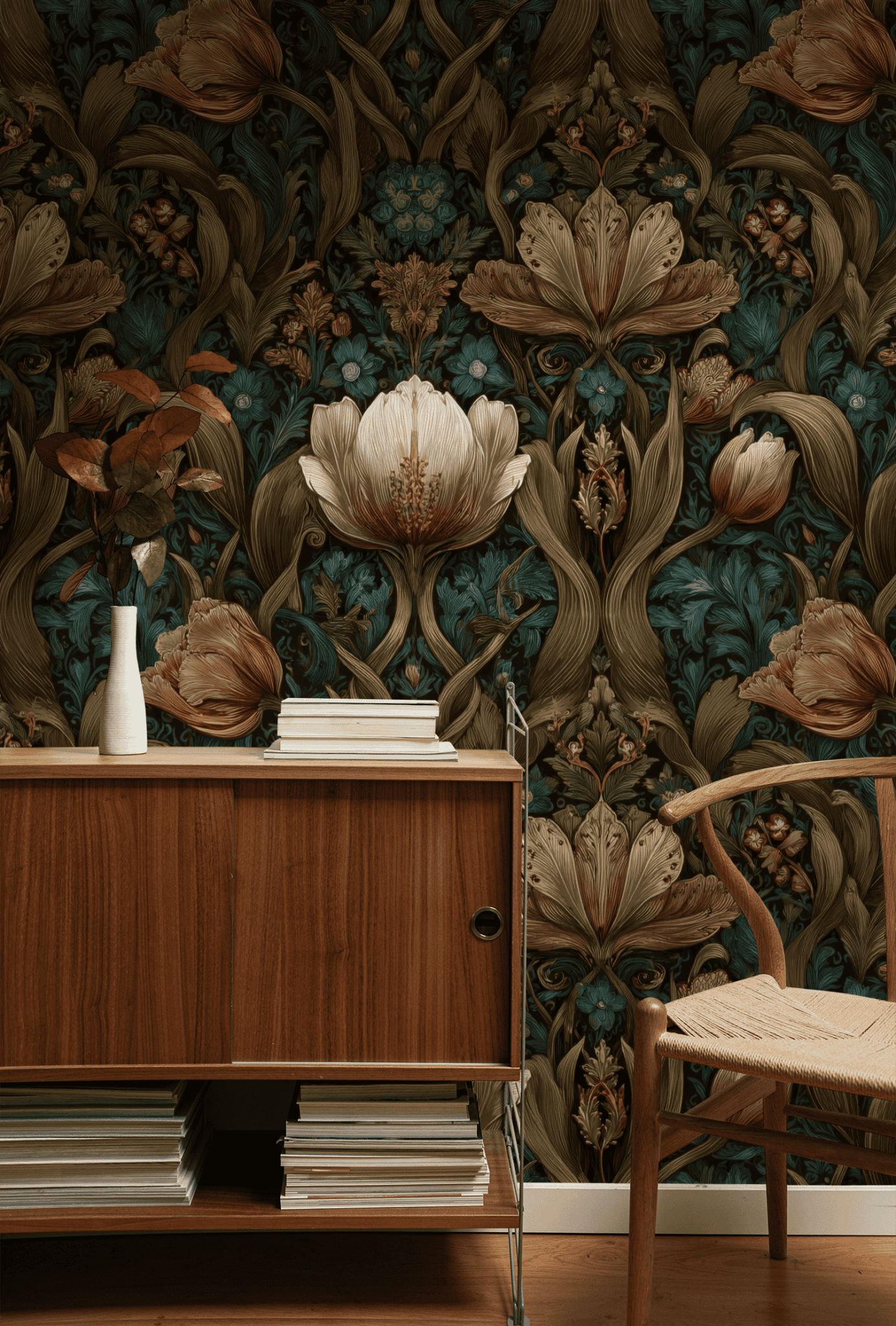 Antique Bloom Wallpaper