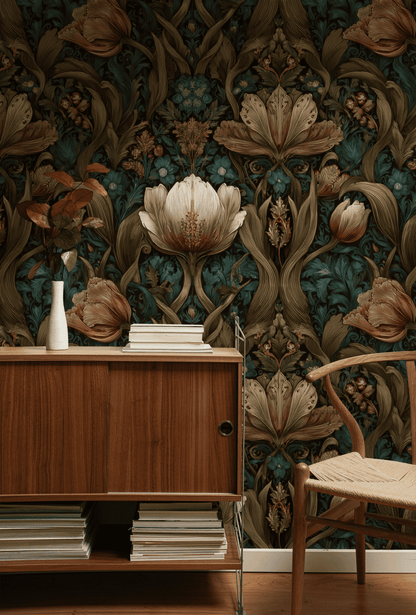 Antique Bloom Wallpaper