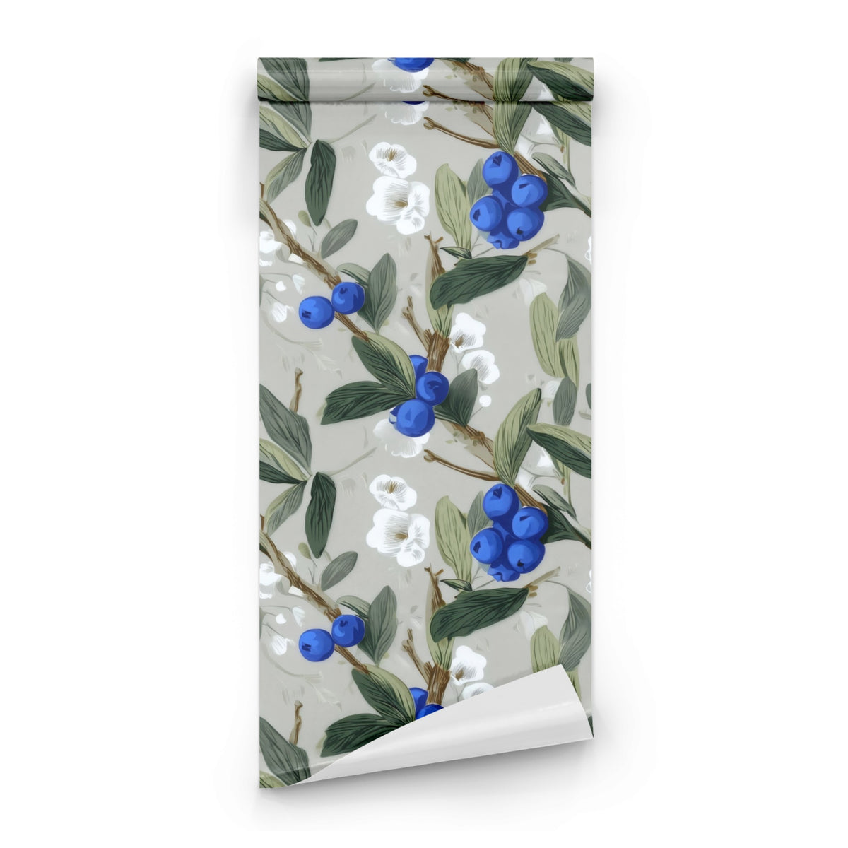 Roll of Cobalt Blueberry large scale wallpaper