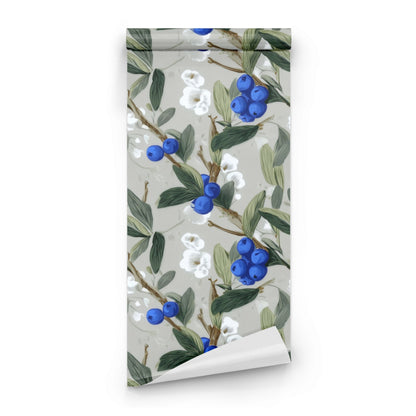 Roll of Cobalt Blueberry large scale wallpaper