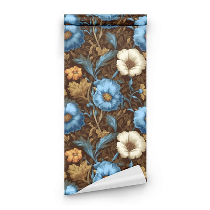 Roll of Cocoa Blooms large scale wallpaper