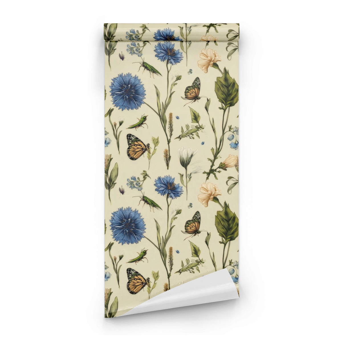 Roll of Cornflower Meadow large scale wallpaper