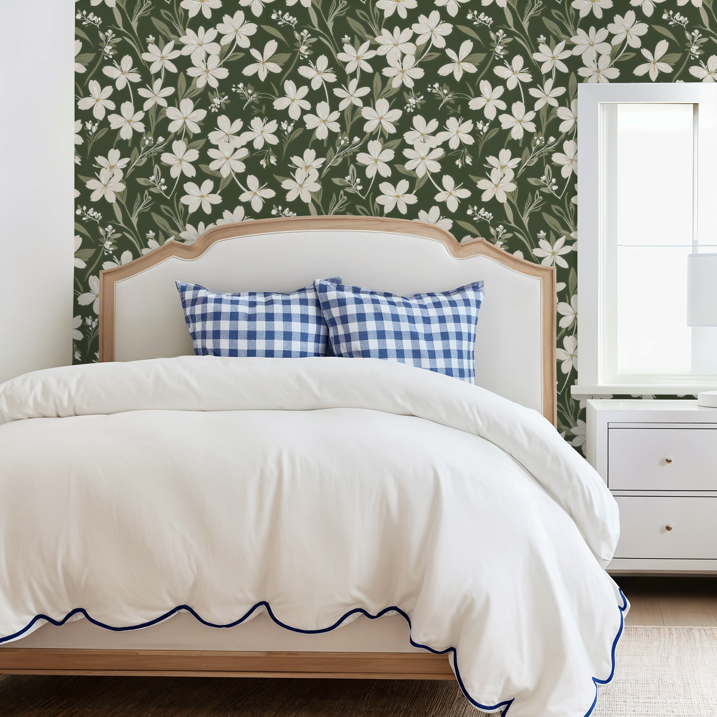 Retro Monochrome Bloom Wallpaper