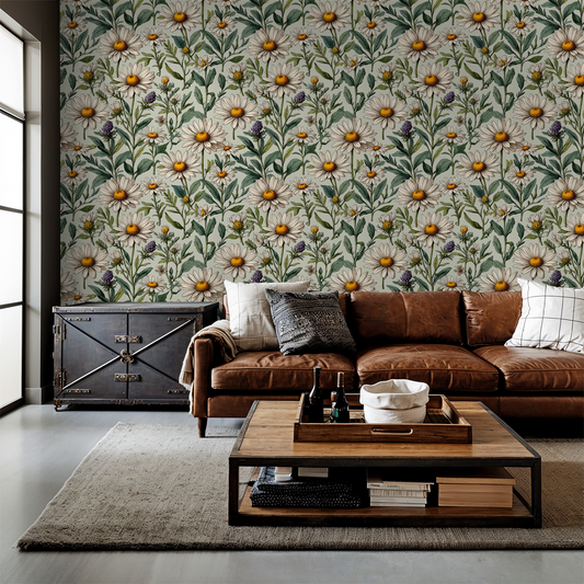 Rustic Brushstroke Ikat Wallpaper