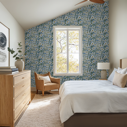 Floral Rustic Plum Wallpaper