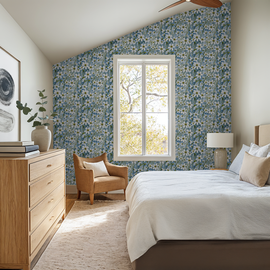 Floral Rustic Plum Wallpaper