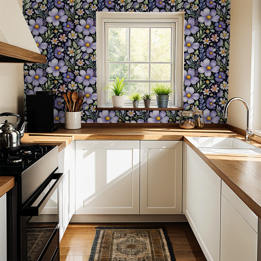 Botanical Noir Wallpaper