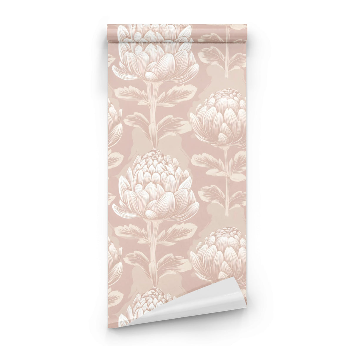 Roll of Cream Artichoke large scale wallpaper