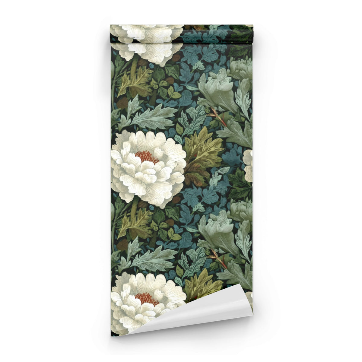 Roll of Cream Peony large scale wallpaper