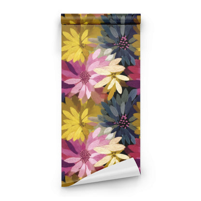Roll of Dahlia Crush large scale wallpaper