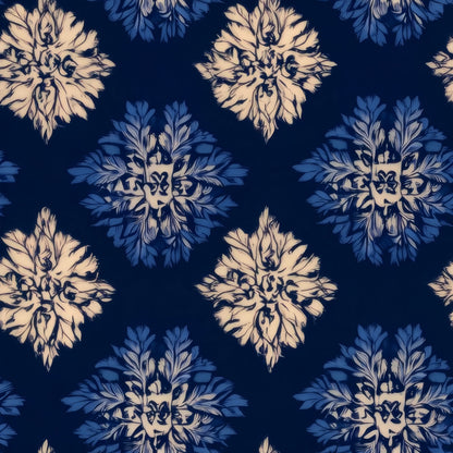 Damask Bloom large scale wallpaper pattern repeat