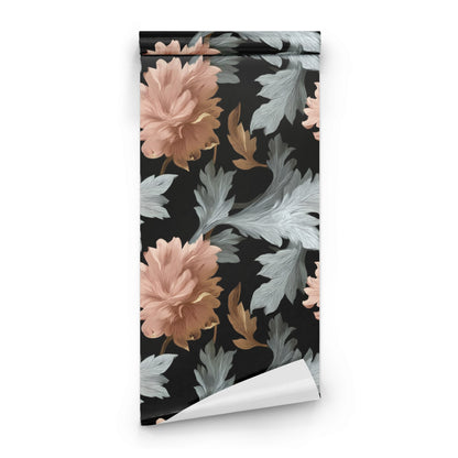 Roll of Dark Peonies large scale wallpaper