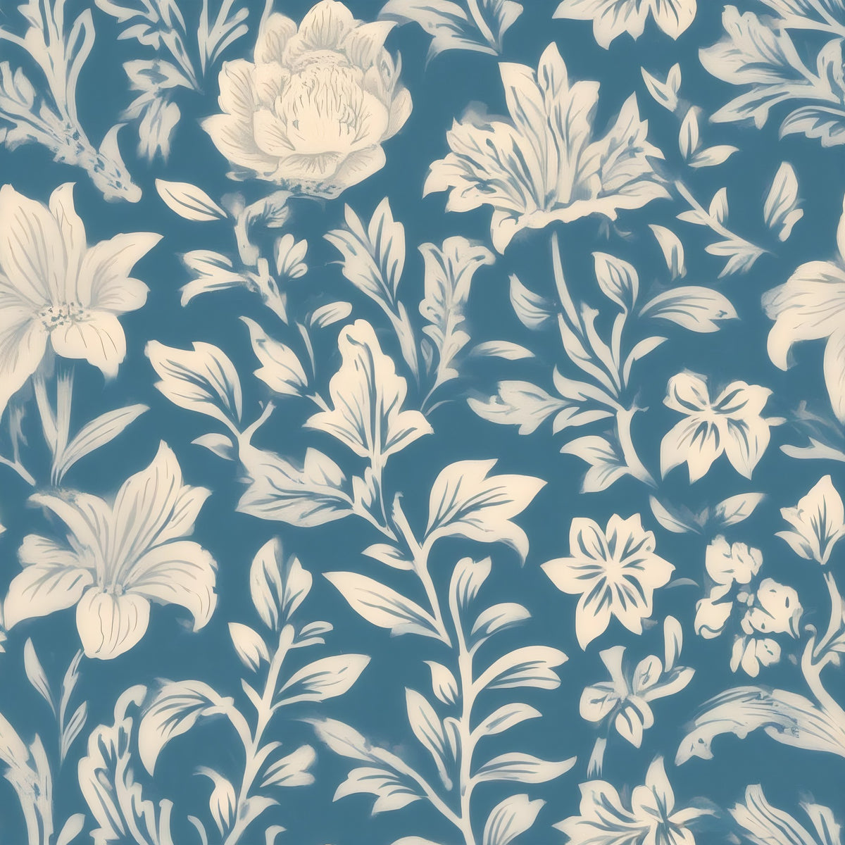 Denim Hare large scale wallpaper pattern repeat