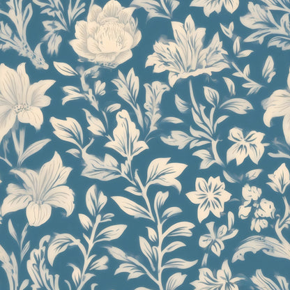 Denim Hare large scale wallpaper pattern repeat