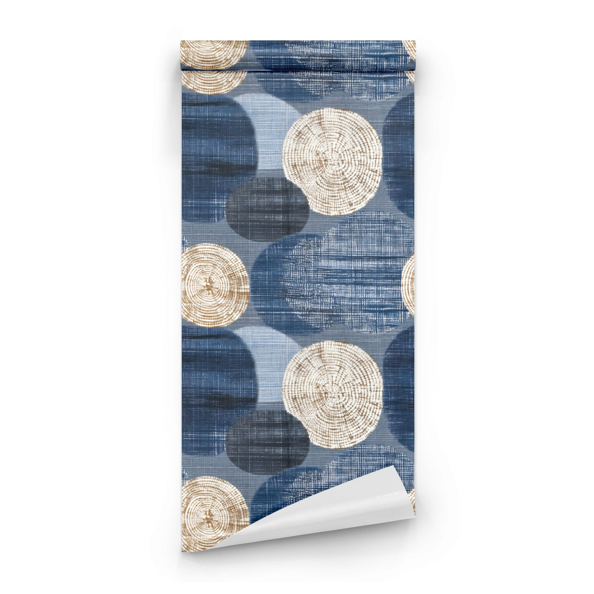 Roll of Denim Rings large scale wallpaper