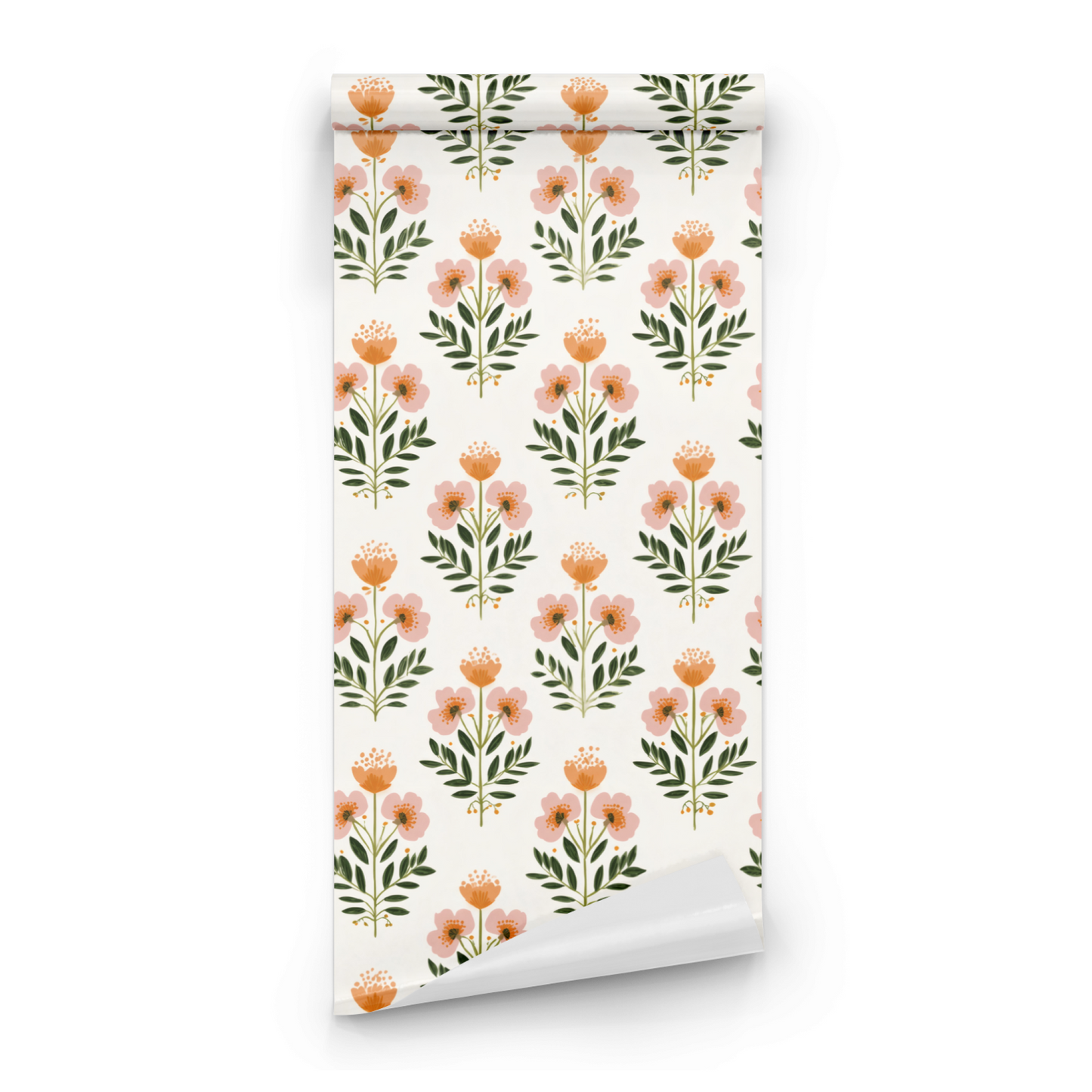 Rosy Daisy | Cream Floral Wallpaper | Cottagecore - Roll Preview