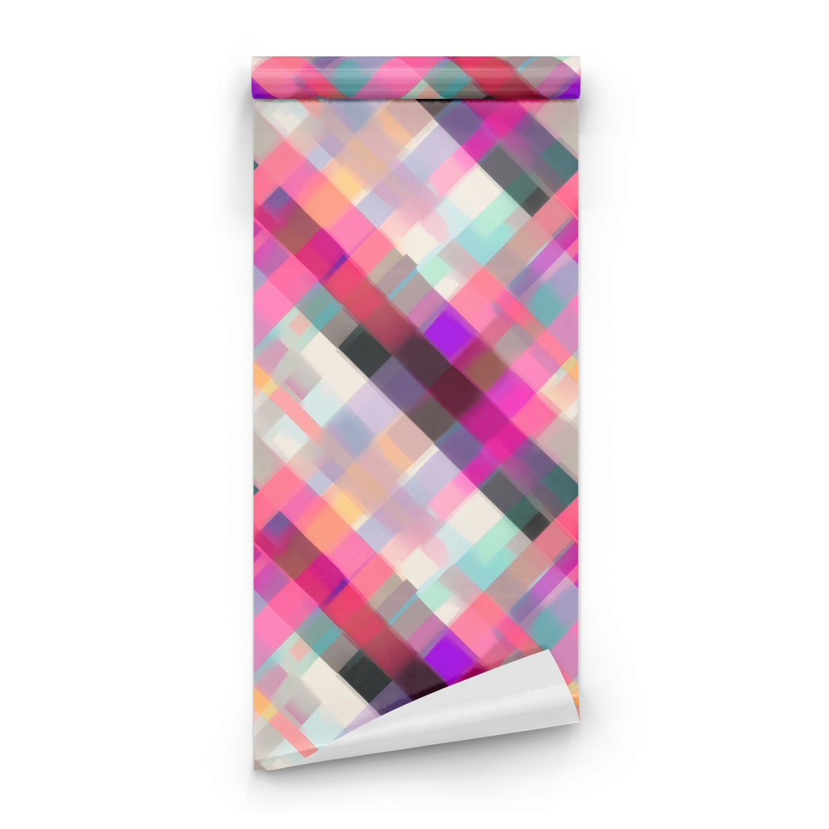 Roll of Diagonal Plaid large scale wallpaper