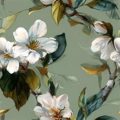 Dogwood Branch large scale wallpaper pattern repeat
