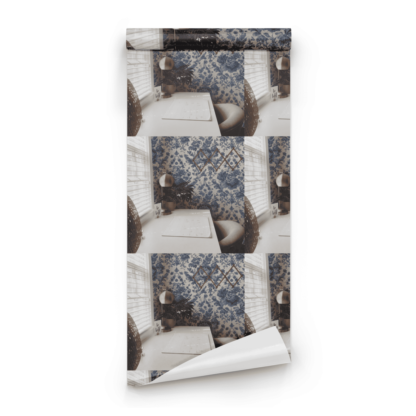 Cerulean Filigree Wallpaper