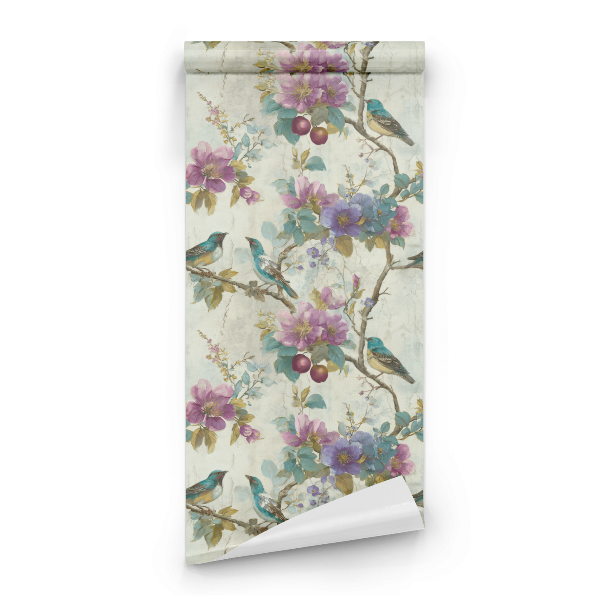 Lilac Orchard | Neutral Floral Wallpaper | Cottagecore - Roll Preview