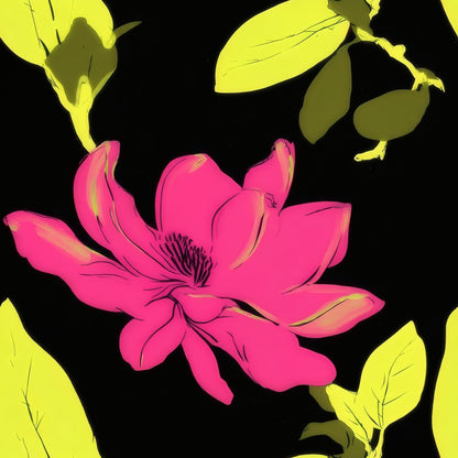 Electric Magnolia large scale wallpaper pattern repeat