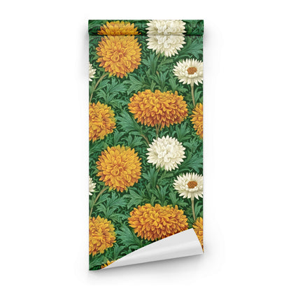 Roll of Emerald Marigold large scale wallpaper