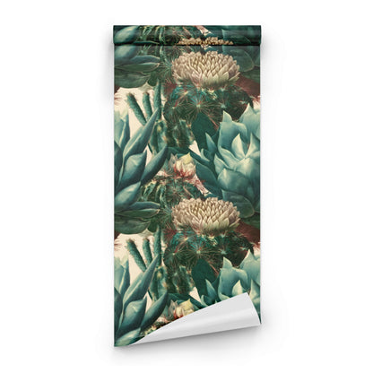 Roll of Engraved Succulent large scale wallpaper