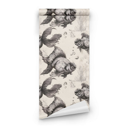 Roll of Etched Goldfish large scale wallpaper