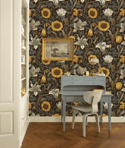 Golden Bloom Wallpaper