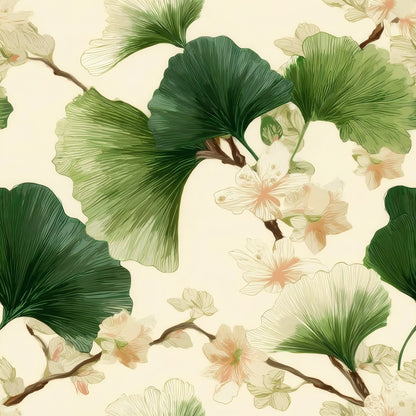 Fan Leaves large scale wallpaper pattern repeat