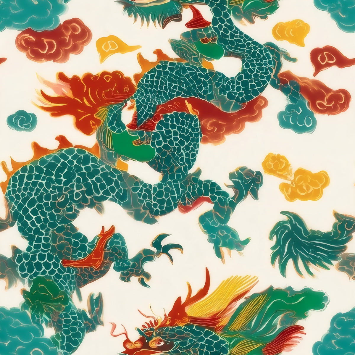 Fire Cloud large scale wallpaper pattern repeat