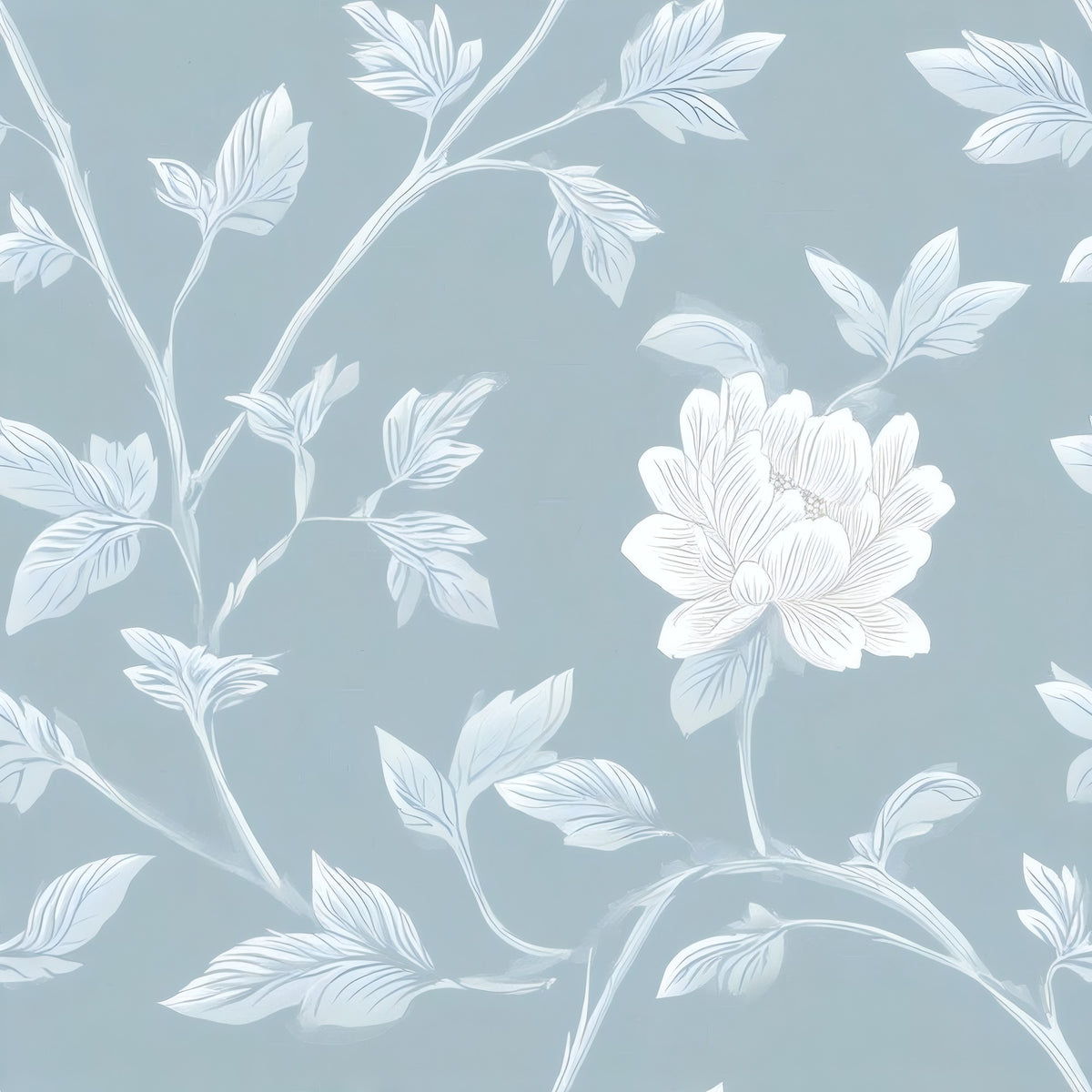 Frosted Vine large scale wallpaper pattern repeat