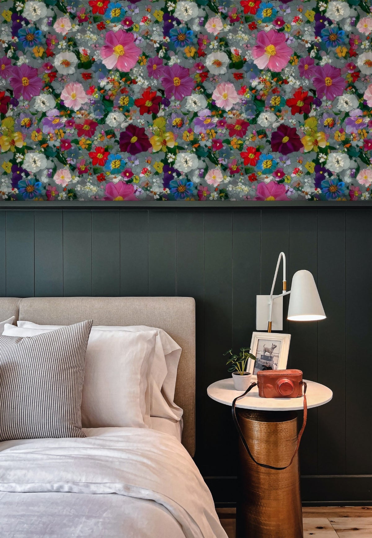 Garden Bed large scale wallpaper in a styled room
