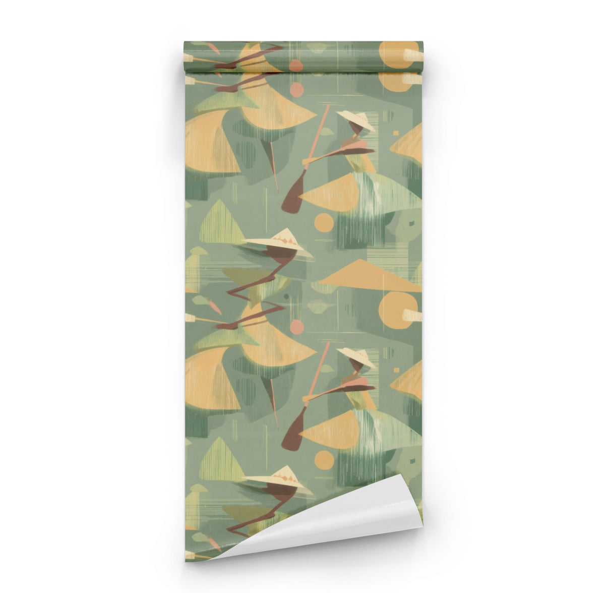 Roll of Geometric Paddlers large scale wallpaper
