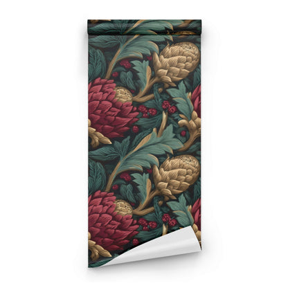 Roll of Gold Artichoke large scale wallpaper