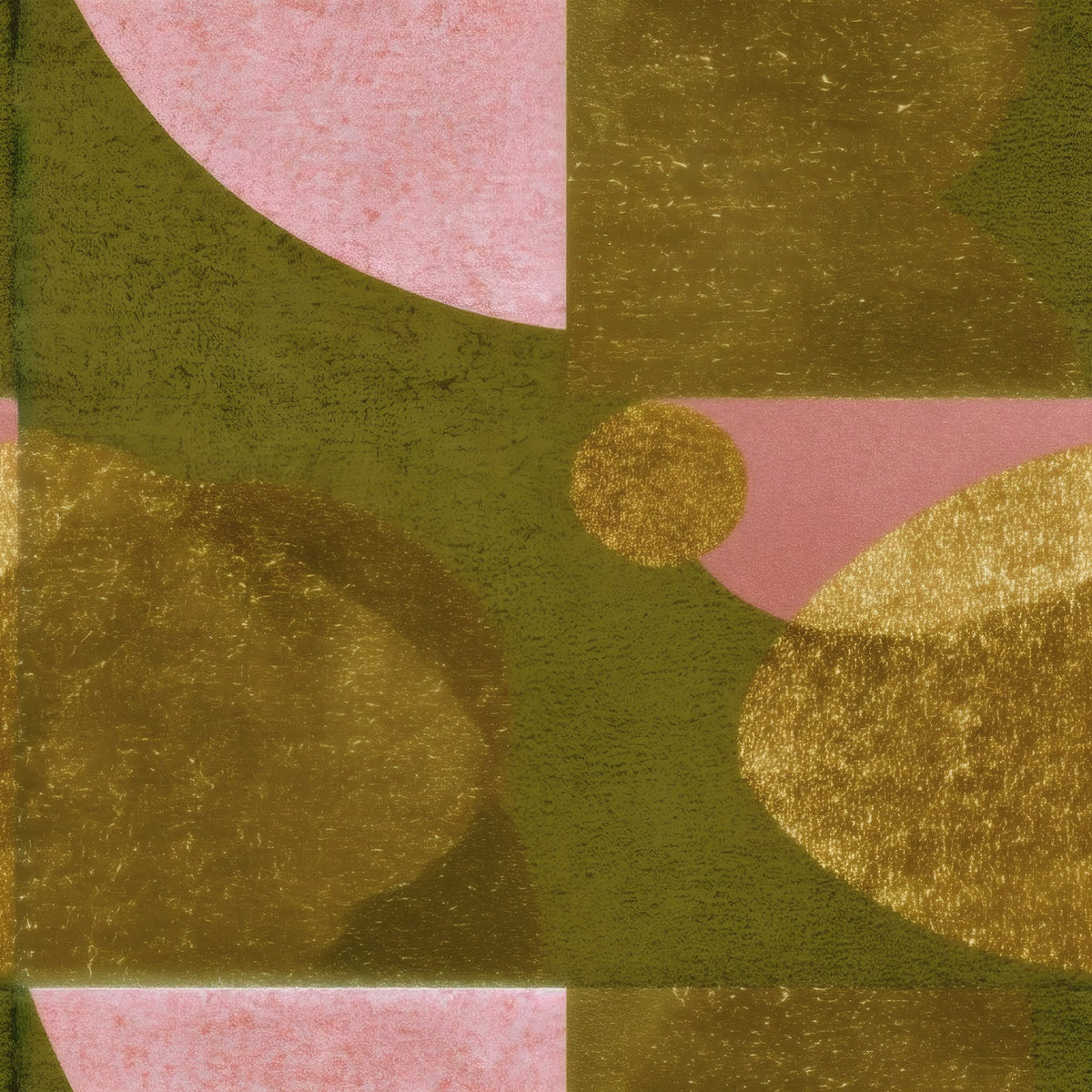 Gold Circles large scale wallpaper pattern repeat