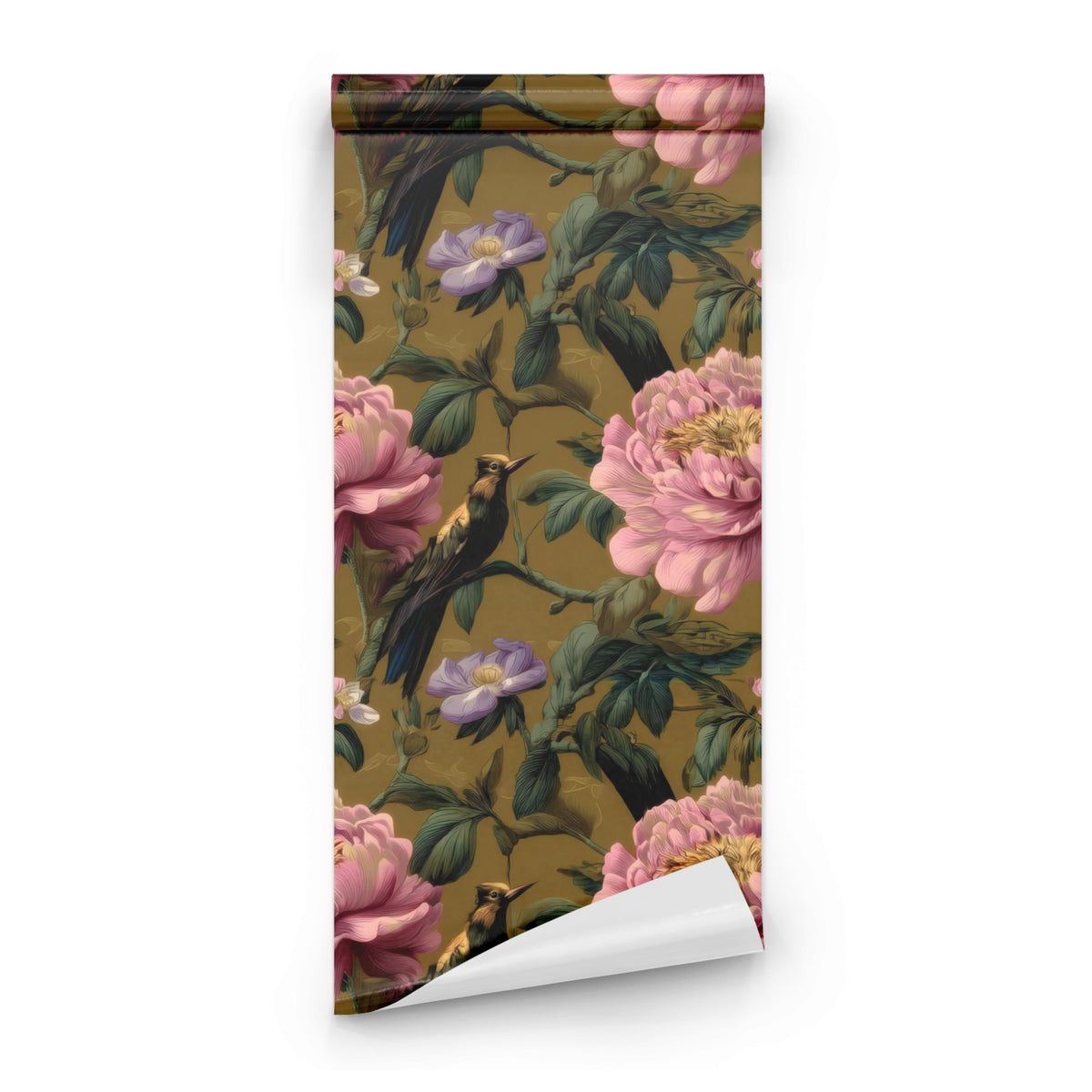 Roll of Gold Peony large scale wallpaper