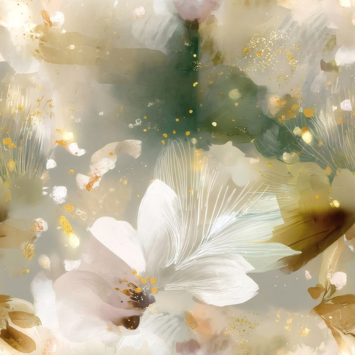 Gold Petal large scale wallpaper pattern repeat