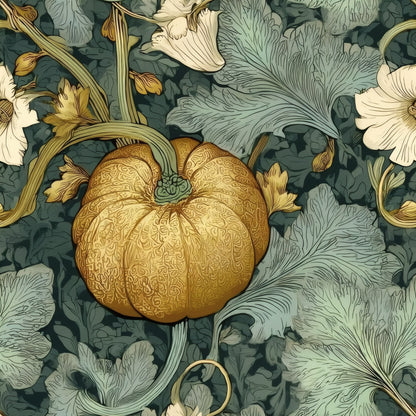 Gold Pumpkin large scale wallpaper pattern repeat