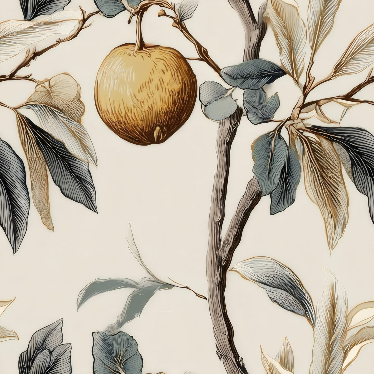 Golden Branch large scale wallpaper pattern repeat