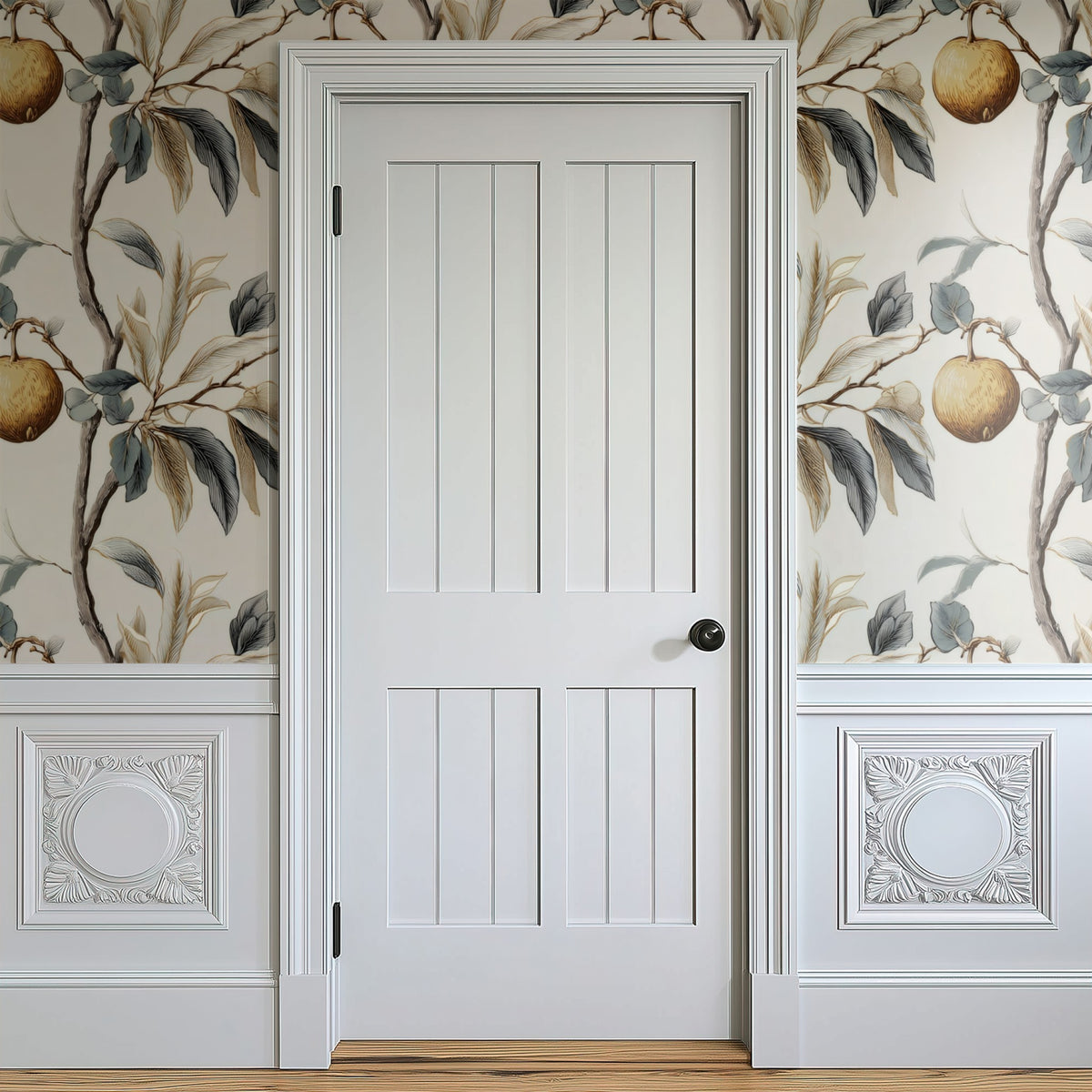 Golden Branch large scale wallpaper in a styled room