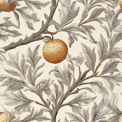 Golden Orchard large scale wallpaper pattern repeat