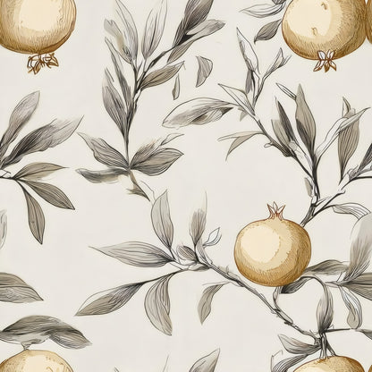 Golden Pomegranate large scale wallpaper pattern repeat