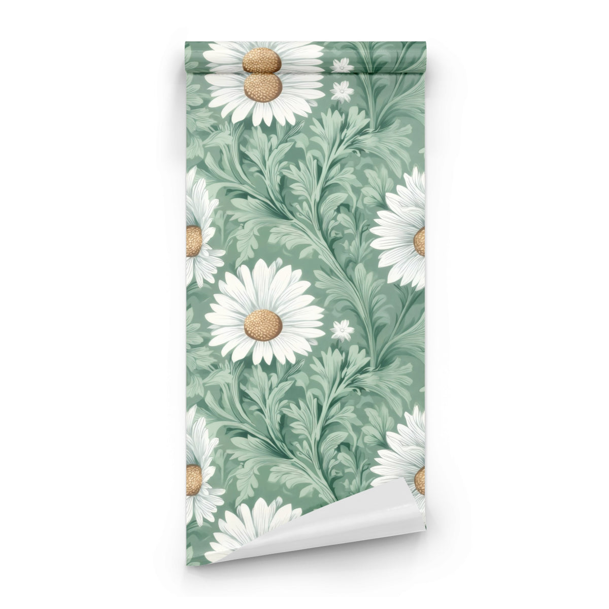 Roll of Green Daisy large scale wallpaper