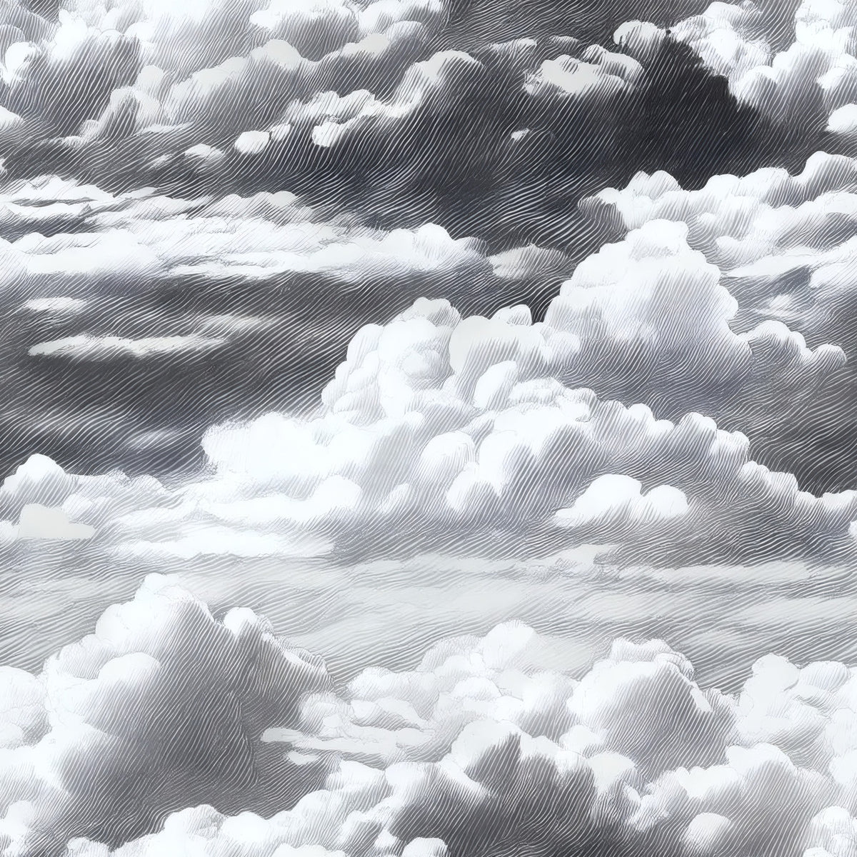 Grey Cloud large scale wallpaper pattern repeat