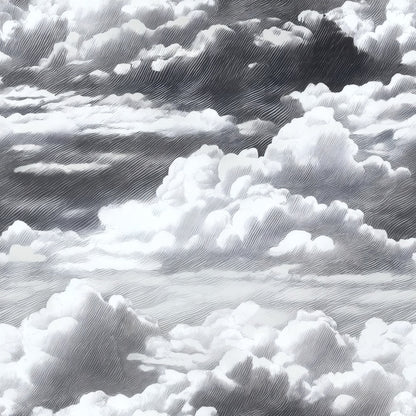 Grey Cloud large scale wallpaper pattern repeat