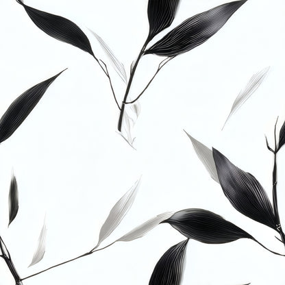 Greyscale Bamboo large scale wallpaper pattern repeat
