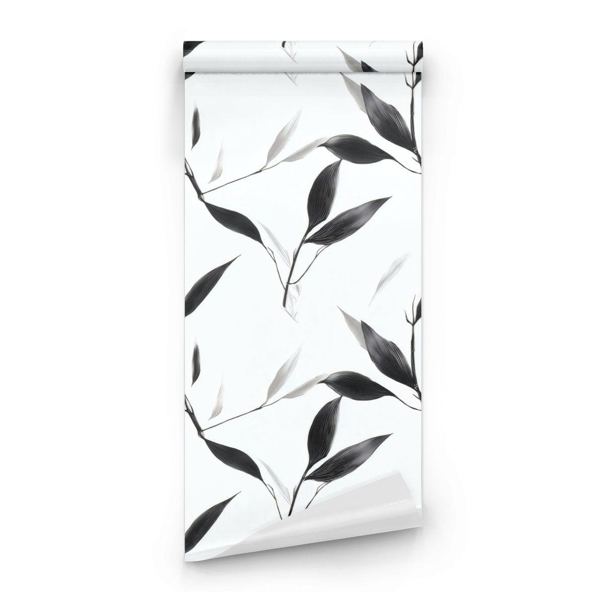 Roll of Greyscale Bamboo large scale wallpaper