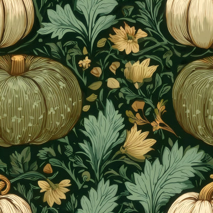 Harvest Pumpkin large scale wallpaper pattern repeat