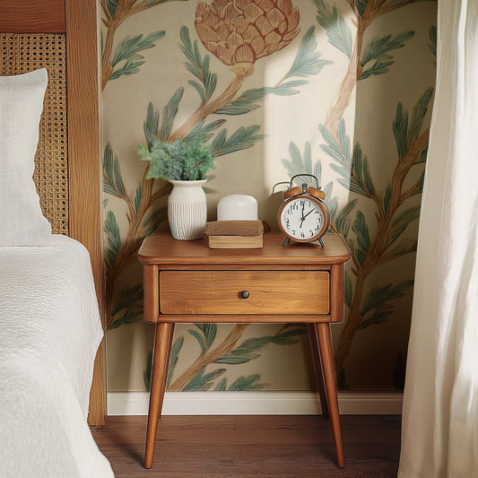 Harvest Vine large scale wallpaper in a styled room